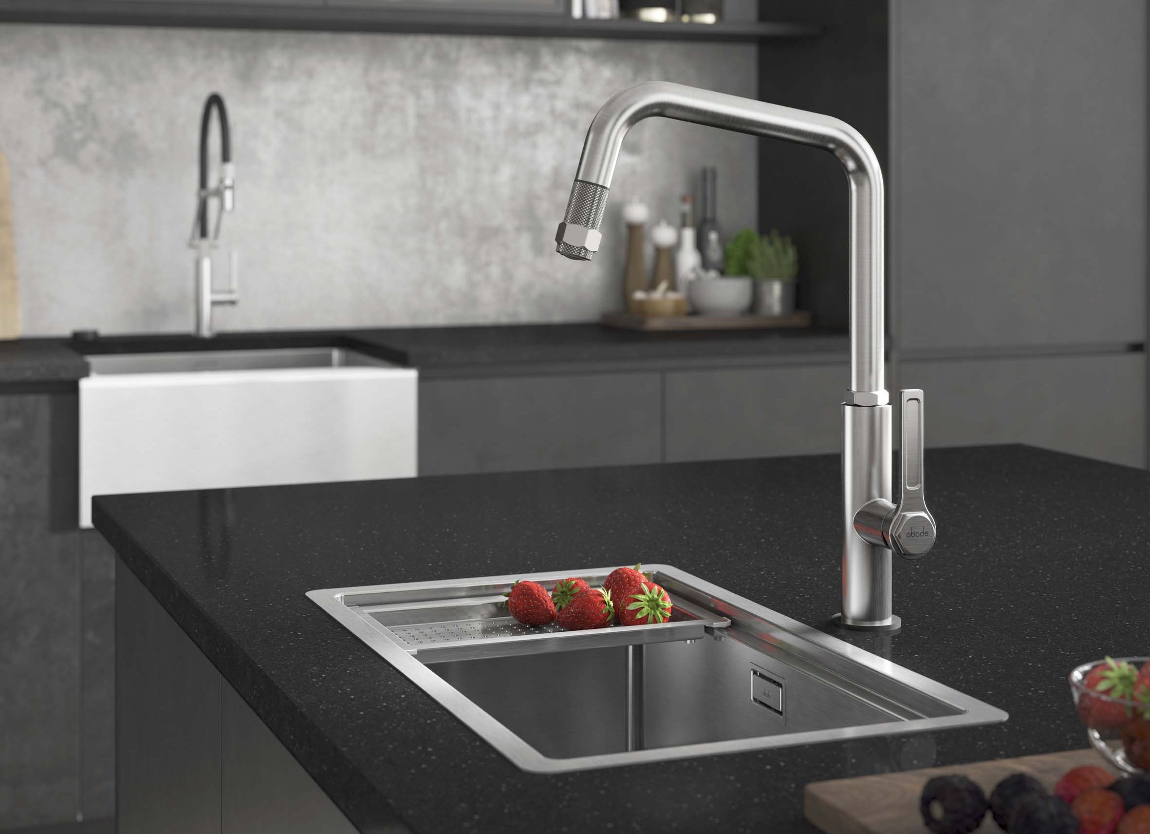 image showing how a pull out tap can help give you a more hygienic kitchen