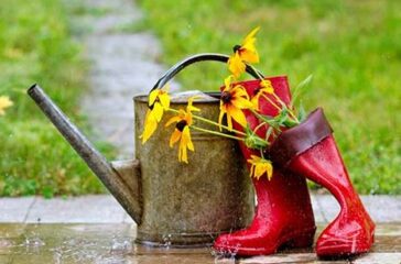 Wellies in the rain - the opposite to Dry January