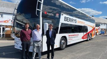Return of the London Superfast service from the west country Berry's Coaches