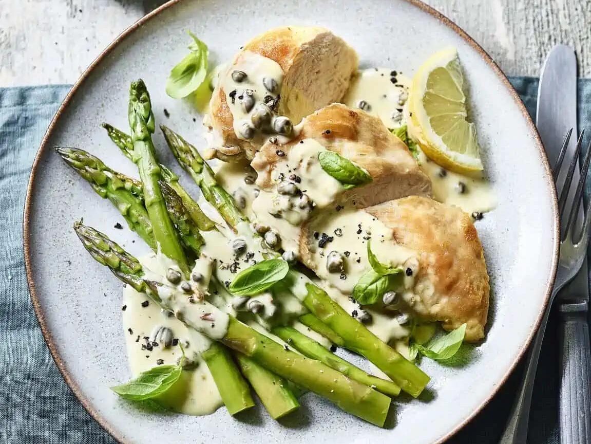 Chicken and Asparagus Piccata
