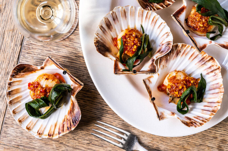 Good Friday Feasts! Scallops with ginger dressing
