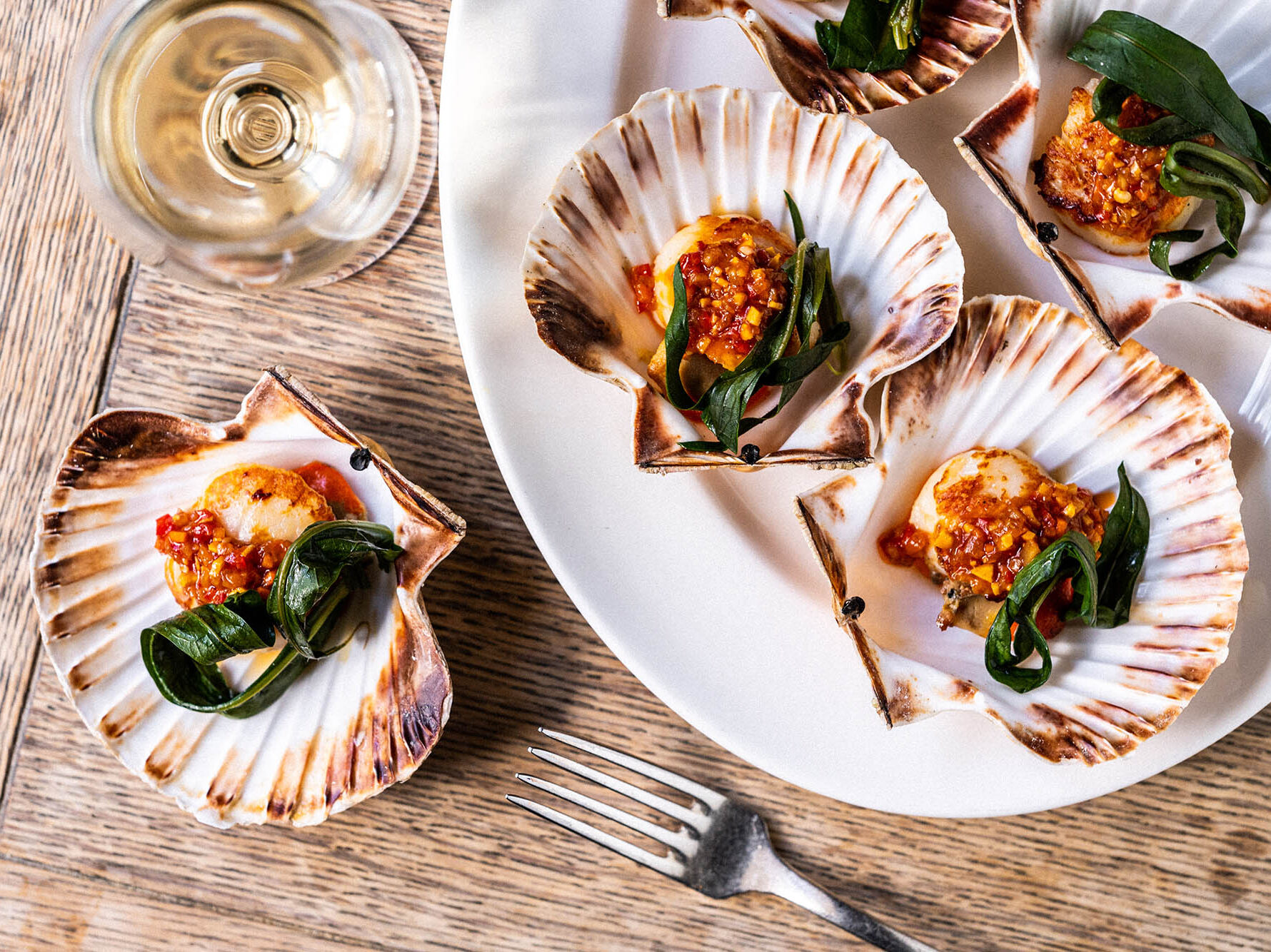 Good Friday Feasts! Scallops with ginger dressing